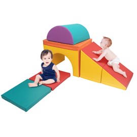 Glaf Toddler Foam Climbing Blocks Toys for Baby 1-3 Years Old Kids Soft Playset Climber Indoor Climbing Equipment Climb and Crawl Playset Play Gym Activity Foam Shape (Multicolor)