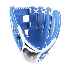 ZYYRSS Baseball Glove Sports Batting Gloves with Soft Solid PU Leather Thickening Jug Softball Gloves for Teenagers Adults Left Handed Glove (Blue, 10.5 Inches)