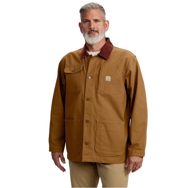 Carhartt Men's Rugged Flex Duck Loose Fit Chore Coat, Brown