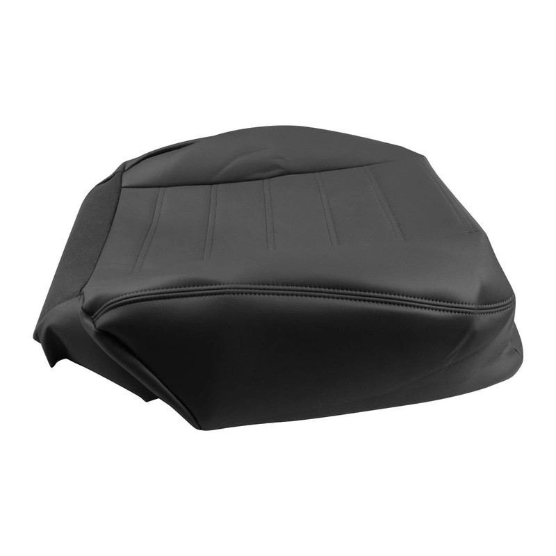 SecosAutoparts Driver & Passenger Bottom Leather Seat Cover Black Compatible