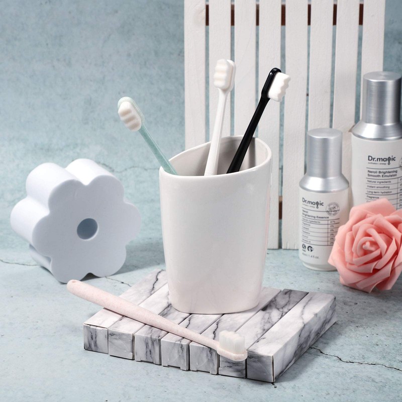 Boao 4 Pieces Extra Soft Toothbrushes for Sensitive Gums with