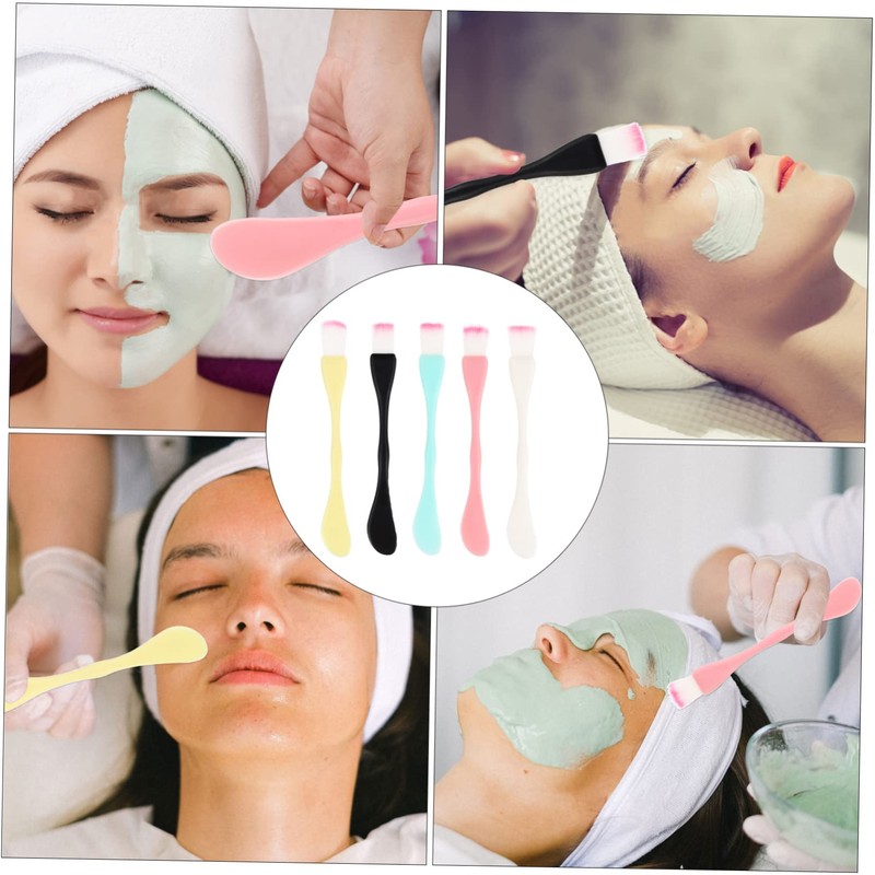 Healeved Sets Multi-function Mask Brush Double-head Applicator Soft Plastic Skin-friendly