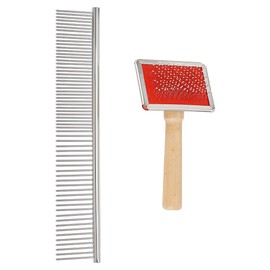 OLYCRAFT 2Pcs 2 Styles Macrame Fringe Comb Set Stainless Steel Pet Combs Macrame Fringe Brush Macrame Tool Supplies for Making Knitting Cord Rope Wall Hangings Pets Hair Combing