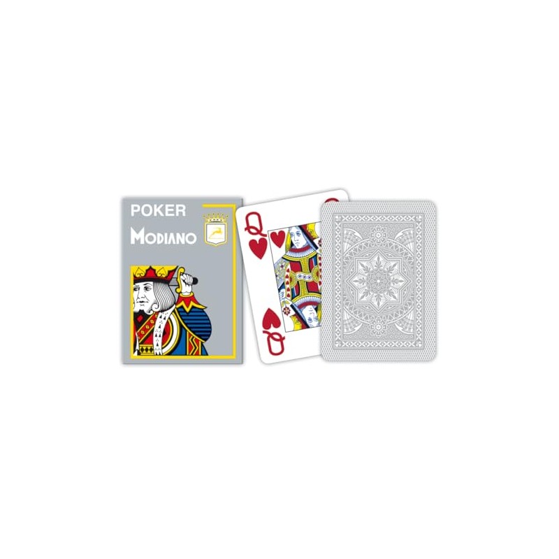 Modiano 3004882 Poker 4 Jumbo Index, Grey
