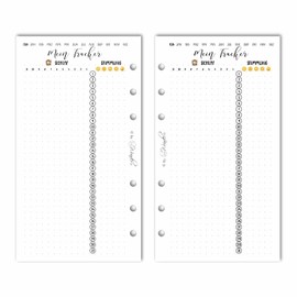 SinnWunder® Habit Tracker Lists for Sleep and Mood - Fits 6 Ring Personal Planner