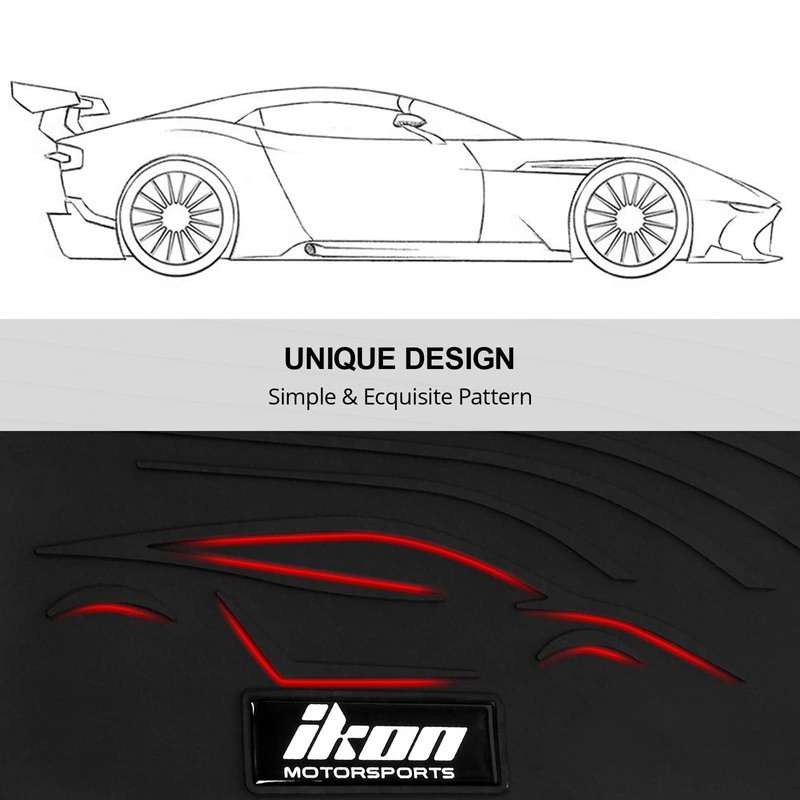 IKON MOTORSPORTS, Custom Fit Floor Mats Compatible with 2017-2022 Honda