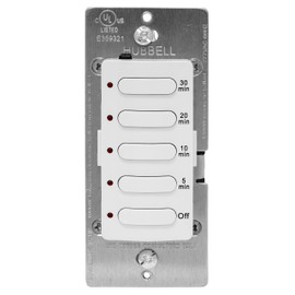Bryant Electric DT5012W 12 Hour Countdown Digital Timer with Preset 2-4-8-12 Hour LED Indicator Push Button Switches, White