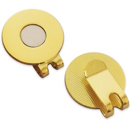 Adhere 2pcs Golf Hat Clip Golf Ball Marker Holder Magnetic Golf Cap Clips Without Ball Marker (2PCS Gold)