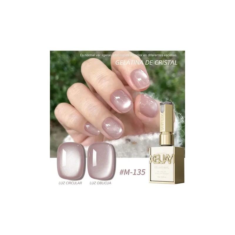 Xeijayi Light Pink Cat's Eye Gel Polish 11ml Pale Pink