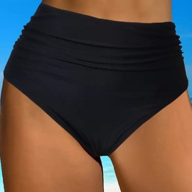 a1372 Underbust Bikini 2025 New High-Waisted Multi-Color Print Lace Women's XL/Black 10ea