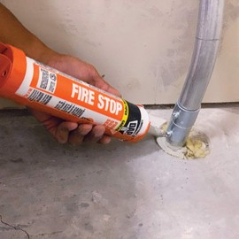 DAP 18806 Fire Stop Sealant, 10.1 oz, Limestone Gray
