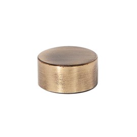 B&P Lamp® Solid Brass Flat Cap, Tapped 1/8IP, 3/8 Inch Height by 3/4 Inch Diameter, Antique Brass