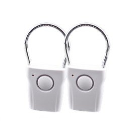 HITBEAT 115dB Door Knob/Handle Vibration Alarm for Home Hotel Apartment Door Looker Alarm 2 Packs