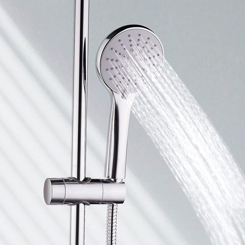 Shower Rail Set Handheld Shower Head Adjustable Slide Bar with
