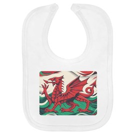 Azeeda 'Welsh Dragon' Soft Cotton Baby Bib (BI00058747)