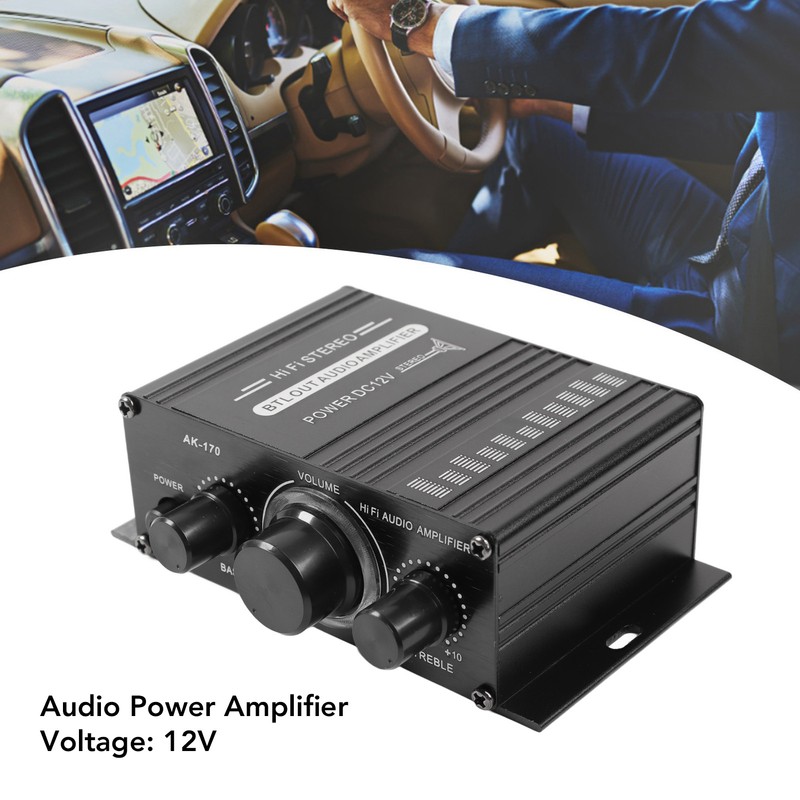 Car Audio Power Amplifier Dual Channel Circuit Guard Stereo Mini