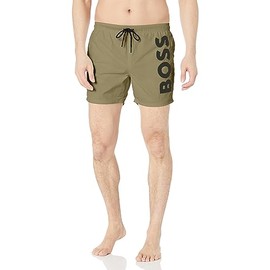 BOSS Men's Octopus Swim Trunk, Dark Fern Green, Medium