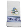 LPVIGJHK HALLOLUX Greekshops.com Decorative Embroidered Kitchen Towel feat. Mykonos 50x60cm