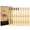 Isshah Biodegradable Eco-Friendly Natural Bamboo Charcoal Toothbrushes, FSC Certified and