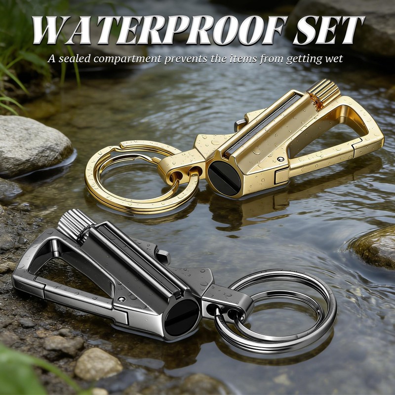 x-lighter 2 Pack of Permanent Match Lighter, Waterproof Metal Keychain