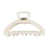 White Pearl Large Hair Clip for Thick Hair, Girls Hair