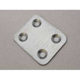 Waki Sangyo IH-111 Stainless Steel Wide Plate, 14.8 x 1.2 inches (35 x 30 mm), Reinforced Metal Fittings, Joint Fittings