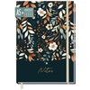 paper&you Notebook A5+ Squared with Elastic Band "Pretty Flowers" 156