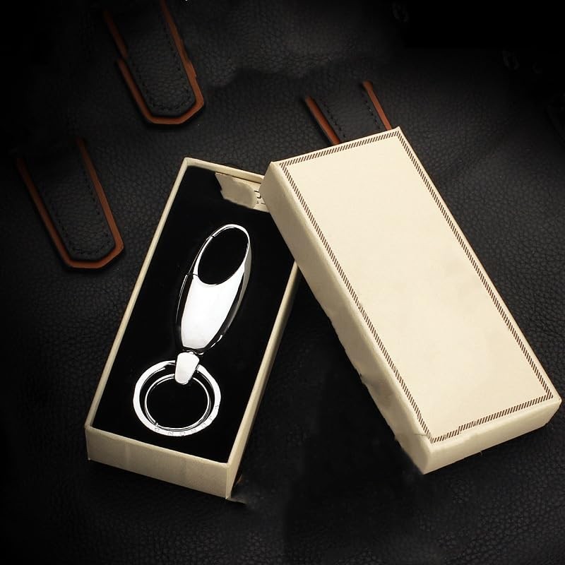 Rockyu Keychain, Men's, Women's, Car Keyring, Gunmetallic, Silver, Zinc Alloy,