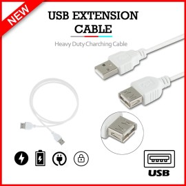 Universal, For Cricket B2G1 USB 3' Extension Charger Cable for Cricket Debut/Dream/Icon 2,3/ Ovation 2