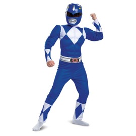 Disguise Blue Power Ranger Costume, Officially Licensed Power Rangers Beast Morphers Costume for Kids, Small (4-6)