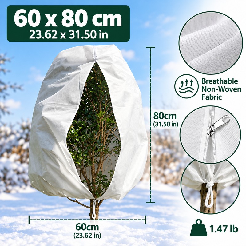 Plant Frost Protection Cover for Shrubs and Potted Plants –