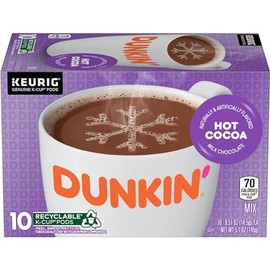 Dunkin' Milk Chocolate Hot Cocoa, 0.51 Oz, 10 Ct