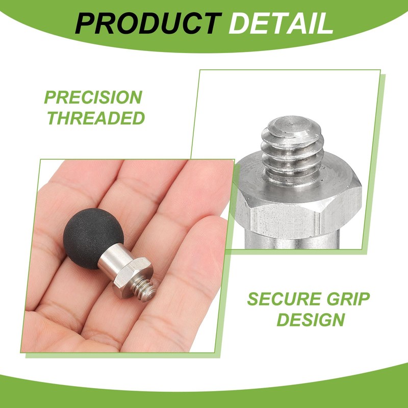 PATIKIL 0.67" Ball Mount Base Ball Adapters with 1/4" Threaded