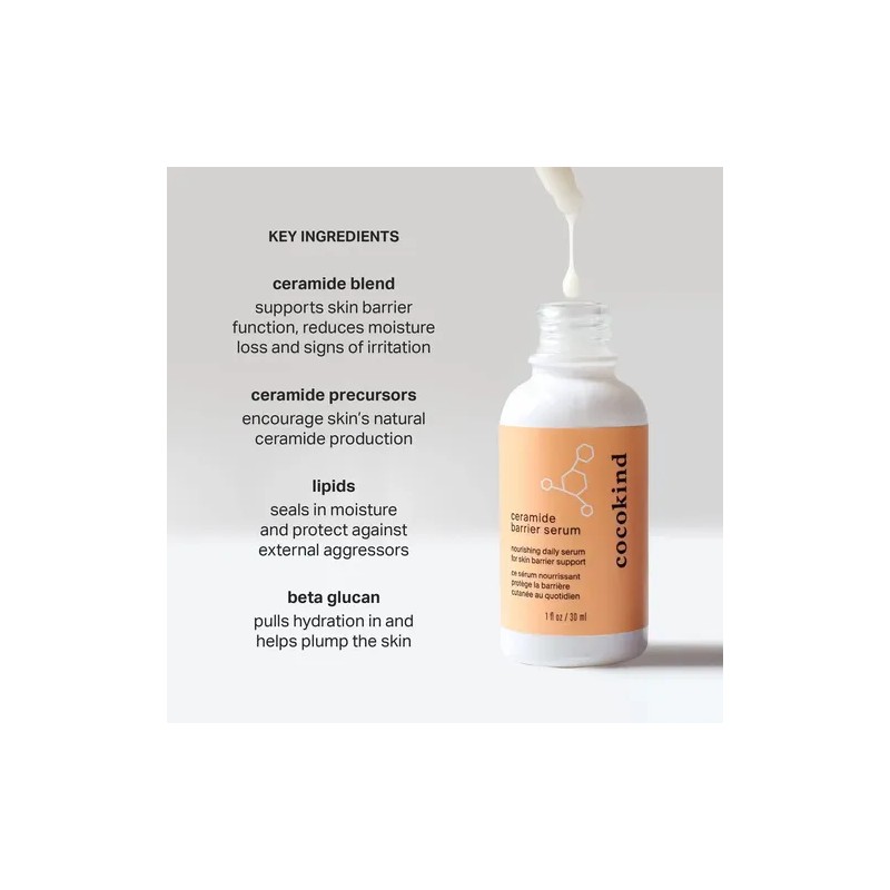 Sérum Hidratante De Barrera De Ceramida Cocokind, 30 Ml, Veg