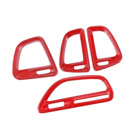 A ABSOPRO ABS Air Condition Outlet Vent Trim Accessories Kit for Dodge Challenger 2015-2019 Red Item Replacement
