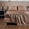 AiMay 4 Piece Queen Size Satin Bed Sheet Set Deep