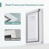 Baboni 3-Flaps Pet Door for Interior and Exterior Doors, Steel