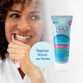 TePe Daily Toothpaste, Mild Mint Flavour, Gentle Toothpaste for Daily Use and Age-Appropriate Fluoride Content for Caries Prevention