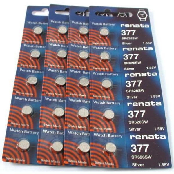 #377 Renata Watch Batteries 20Pcs
