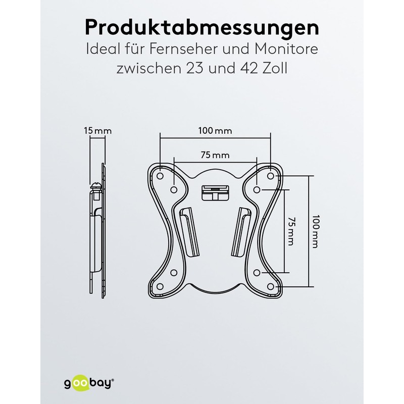 Goobay Fixed Wall Mount S for TVs from 23 to