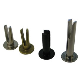 Split Rivet - 1/8" Diameter X 5/16" Length, 7/32", Head Diameter, Steel, Oval Head with A Brass Finish. (Pack of 100).
