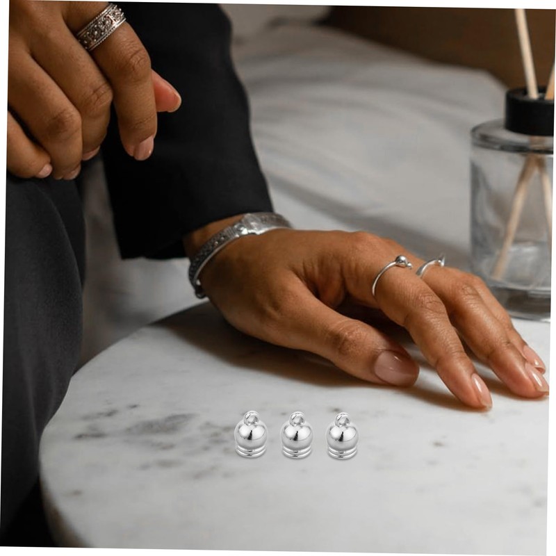 OHPHCALL Jewelry Pendant Clock 50pcs Small Bells Connectors for Beadwork