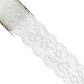 1 5/8"(42mm) X 10 Yards Off White Janis Lace Ribbon