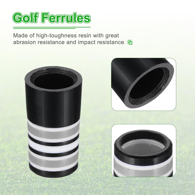 PATIKIL Golf Ferrules 0.370" Inner Diameter 4 Pack Tapered Shape