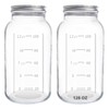 eleganttime 128 oz Mason Jars Extra Wide Mouth 2 Pack,