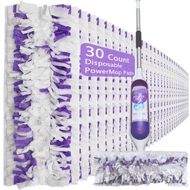 Disposable Mop Pads for Swiffer PowerMop Multi-Surface Mopping Pad Refills | Safe on All Finished Floors | Compatible with Swiffer PowerMop (30 Count)