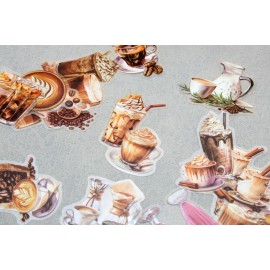 unknown PET coffee afternoon tea stickers | iced coffee drinks cookies coffee bean coffe