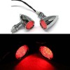 Unbranded 2X Chrome Motorcycle LED Turn Signals RED Light Brake