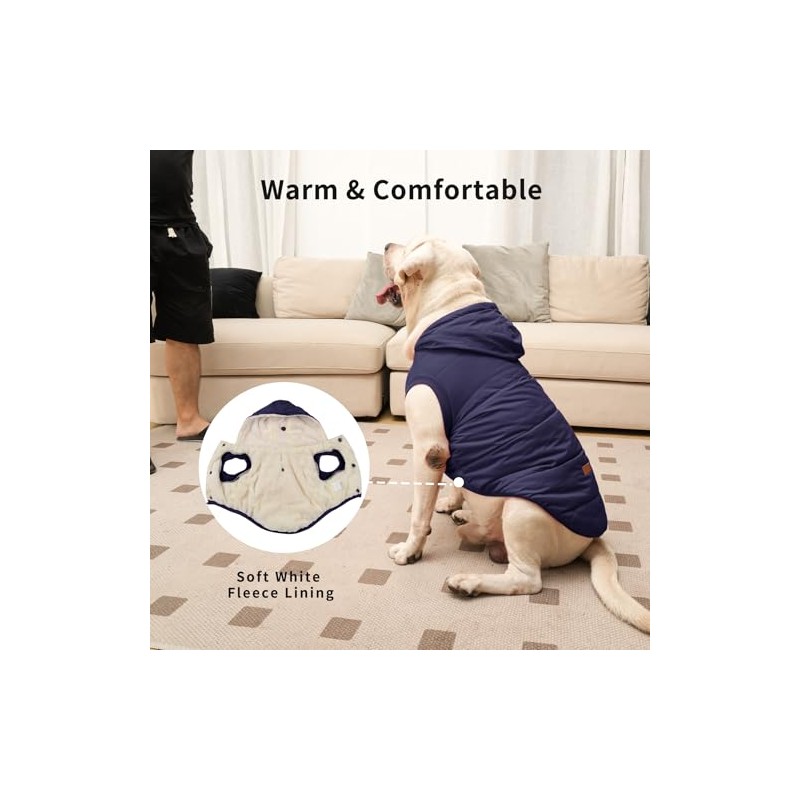 Vecomfy Sudadera con capucha para perro extra cálida con forro