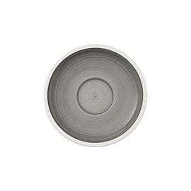 Villeroy und Boch Manufacture Gris Untertasse, 16 cm, Premium Porzellan, Grau